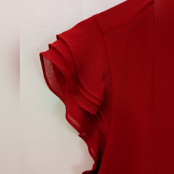 Bright Red H&M lightweight flowy summer dress, size 8 - Picture 5 of 11